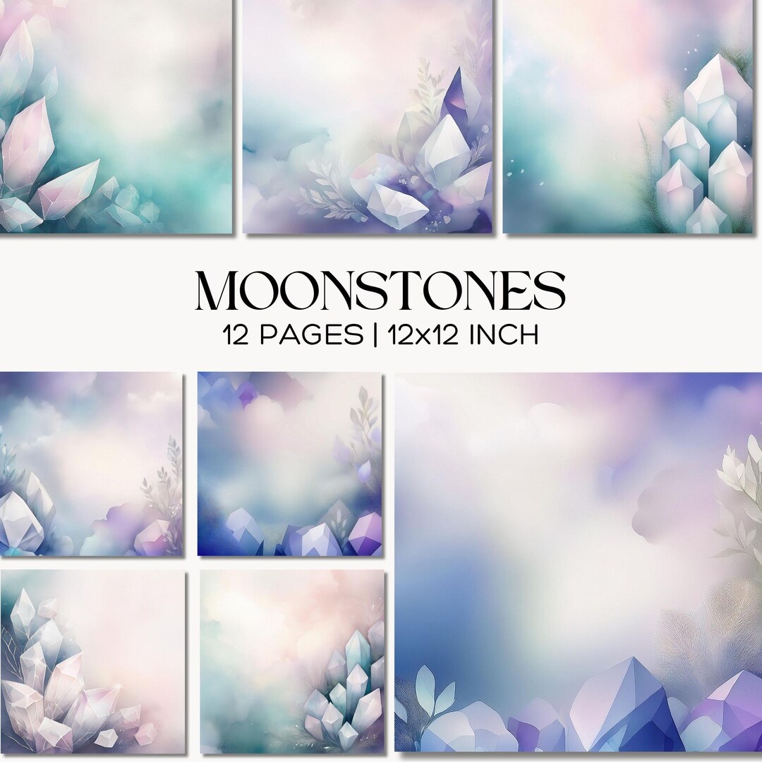 Moonstone Crystal Textured Backgrounds, Mystical Aesthetic Junk ...