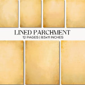 Aged Parchment Lined Paper - Vintage Printable Writing Sheets (Digital Download)