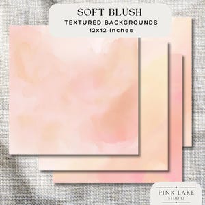Paquet de papier numérique aquarelle neutre rose pâle, arrière-plans texturés blush et beige pour scrapbooking, journaux, cartes, art mural abstrait