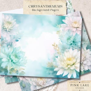 Papel digital para o dia das mães, fundos florais em aquarela, páginas de diário de lixo, papel para scrapbook para impressão, flores em tons pastéis suaves, criação de cartões