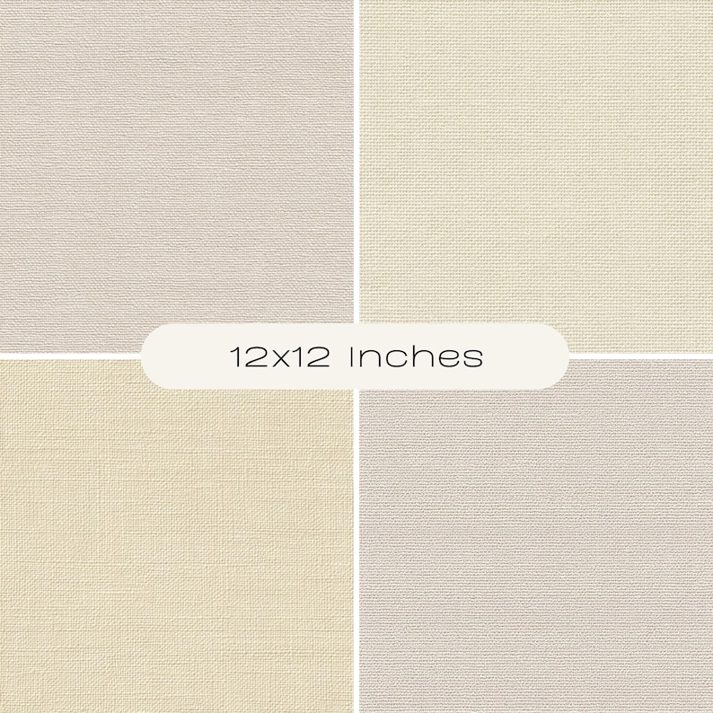 Neutral Canvas Textures, Seamless Printable Backgrounds, Natural Linen ...