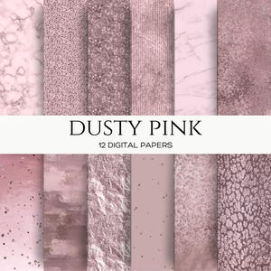Staubrosa digitale Texturen, blush rosa Hintergründe, Ästhetik Papier, Digitales Scrapbook Papier, Junk Journal Papier, druckbare Texturen