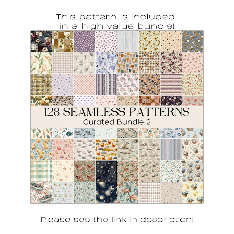 Rustikales Sonnenblumen Patchwork Muster, Herbst Quilt Design (Digitaler Download) Bild 4