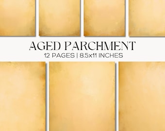 Aged Parchment Paper – Vintage Blank Pages for Junk Journals (Digital Download)