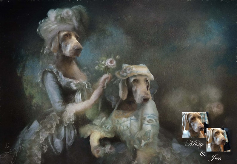 custom pet Portrait painting Personalized Pet memorial pet in cloth unique birthday Father/'s Day gift Regal Pet Portrait royal Pet Portrait