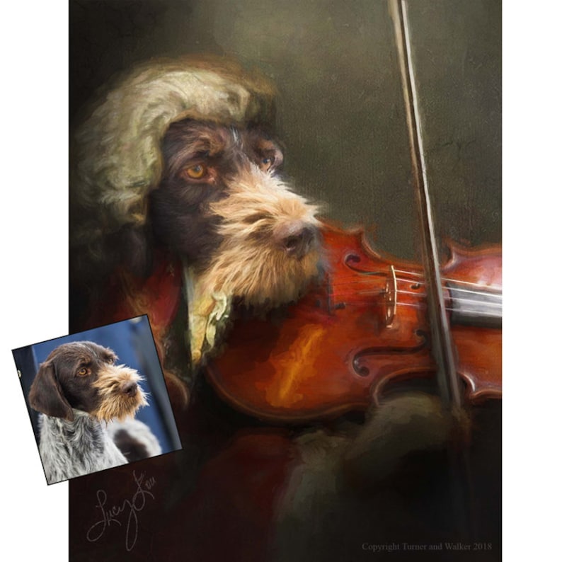 Bespoke pet Art from your Dogs photograph. Pet portraits Custom personalised Pet images REF: 1092