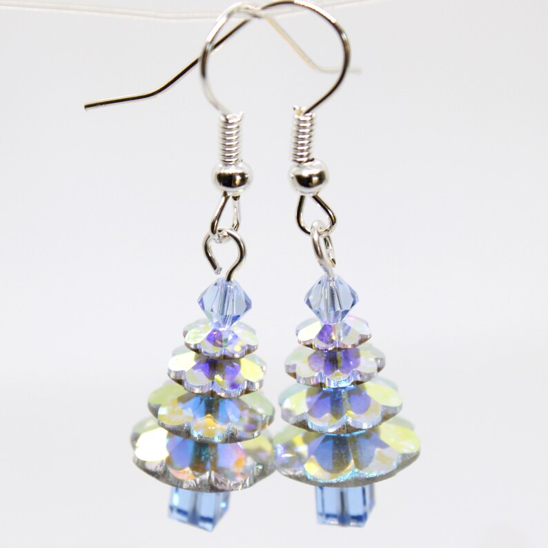 Swarovski Crystal Christmas Tree Earrings, Christmas Earrings,swarovski Crystals Etsy