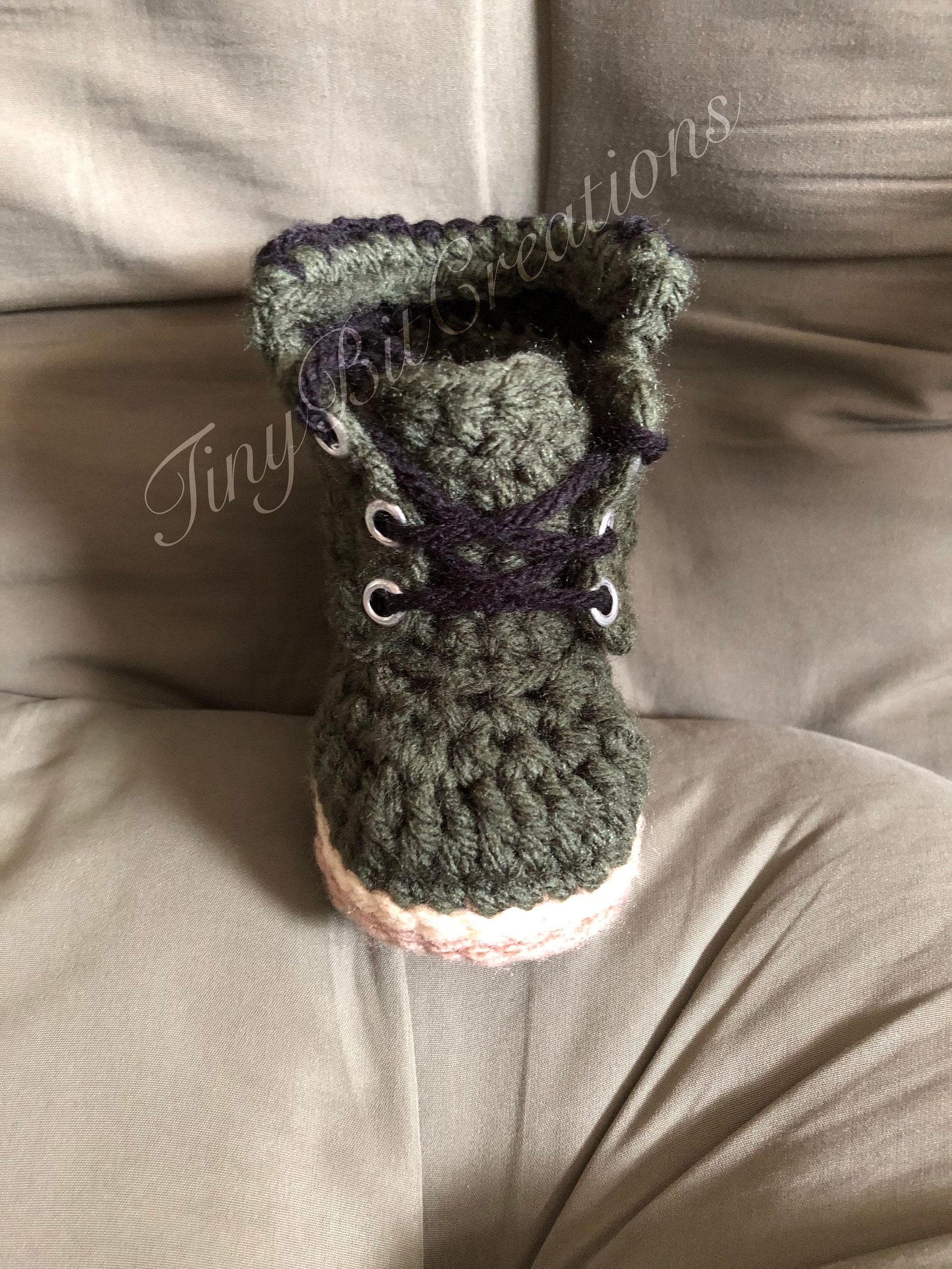 Crochet Baby Work Boots Etsy