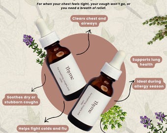Organic Thyme Tincture, Alcohol-Free Herbal Remedy