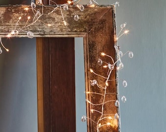 Clear Crystal Cluster String Lights Battery or Mains