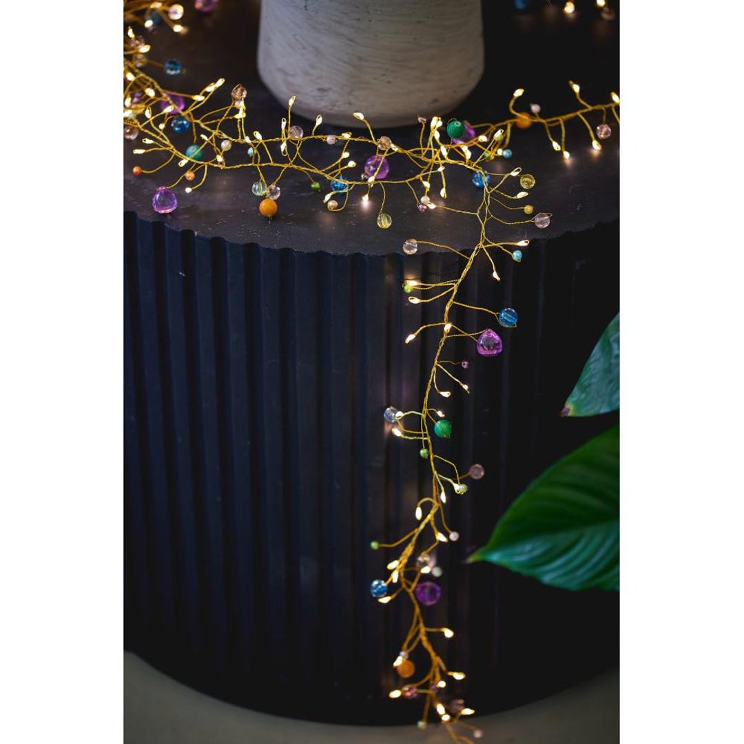 Kaleidoscope Multi-colour Beaded String Lights 2m, Battery - Etsy UK