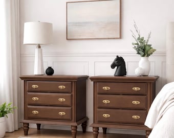 Gorgeous 3 Drawer Transitional Nightstands/ Bedside Tables/End Tables