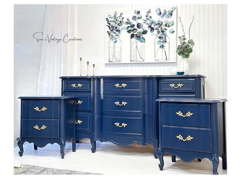 SOLD SOLD SOLD Gorgeous French Provincial Dresser Sideboard Buffet Table and Nightstands End Tables image 1