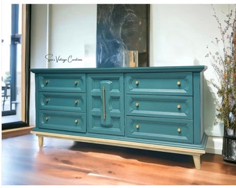 Sold, Sold , Sold Gorgeous MCM Style Dresser Sideboard Credenza Buffet Cabinet  Changing Table