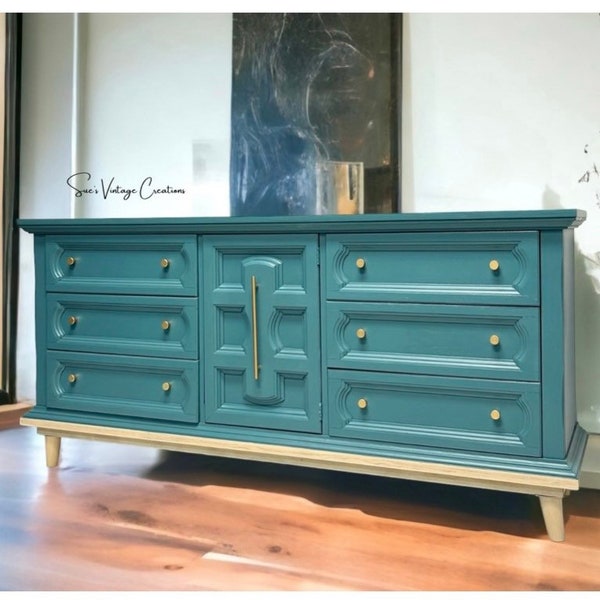 Sold, Sold , Sold Gorgeous MCM Style Dresser Sideboard Credenza Buffet Cabinet  Changing Table