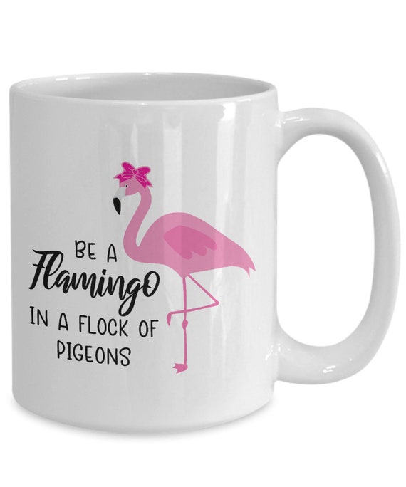 Ser un Flamingo entre una bandada de palomas Nuevo Collar Collar de tarjeta de mensaje
