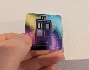 Pegatina lenticular de la TARDIS que desaparece
