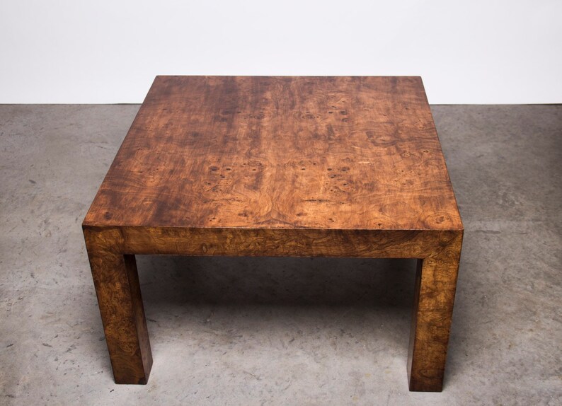 1970 S Hollywood Regency Burlwood Coffee Table