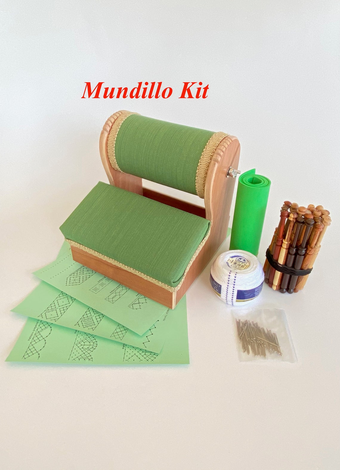 Bobbin lace kit Mundillo 7 cedar plywood handmade in Etsy