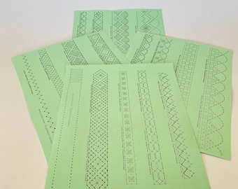 Bobbin Lace Beginners patterns, Patrones para mundillo