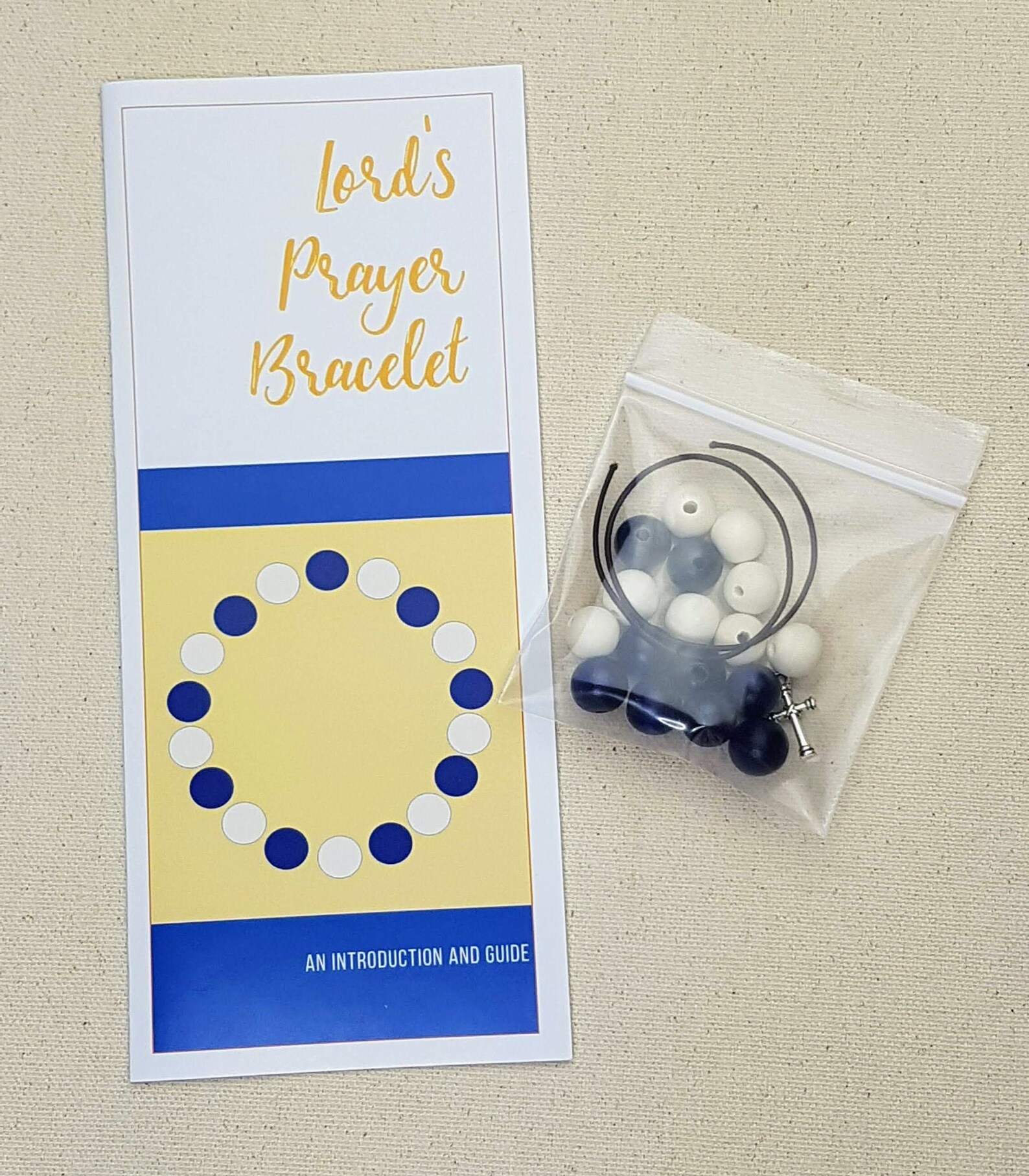 Lord's Prayer DIY bracelet elastic bracelet with wooden Etsy