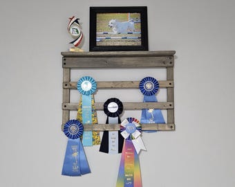 Wooden Award Display Racks: 24" for dog agility, dog sports, equestrian events ribbons