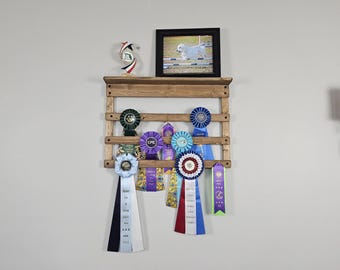 Wooden Award Display Racks: 24&quot; for dog agility, dog sports, equestrian events ribbons