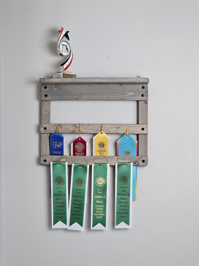 Small Wooden Ribbon Holder for Trophies and Ribbons, Display Rack - Etsy