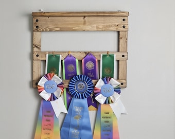 Wooden Ribbon Holder 16&quot; for ribbons/rosettes and trophies