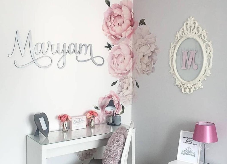 Bedroom Wall Letters wooden letters kids letters Etsy