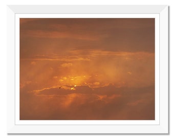 Sunset cloud printable art, sky wall art, photography print, instant digital download