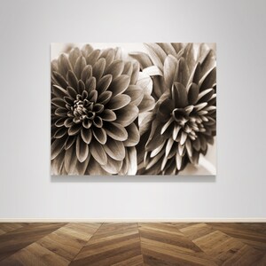 Sepia Flower Photography Print, Flower Wall Decor, Printable Art, Digital Download