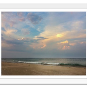 Beach sunset, ocean, wall art, nature, printable art, landscape photograph, instant digital download