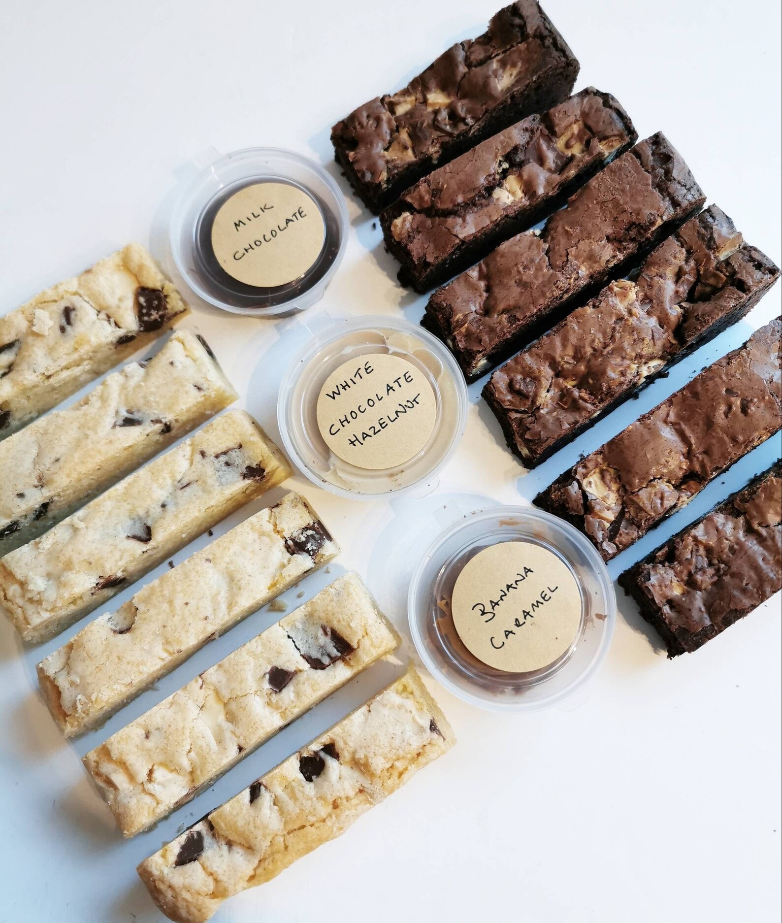 12 Brownie &blondie dipping box con 3 dips Etsy