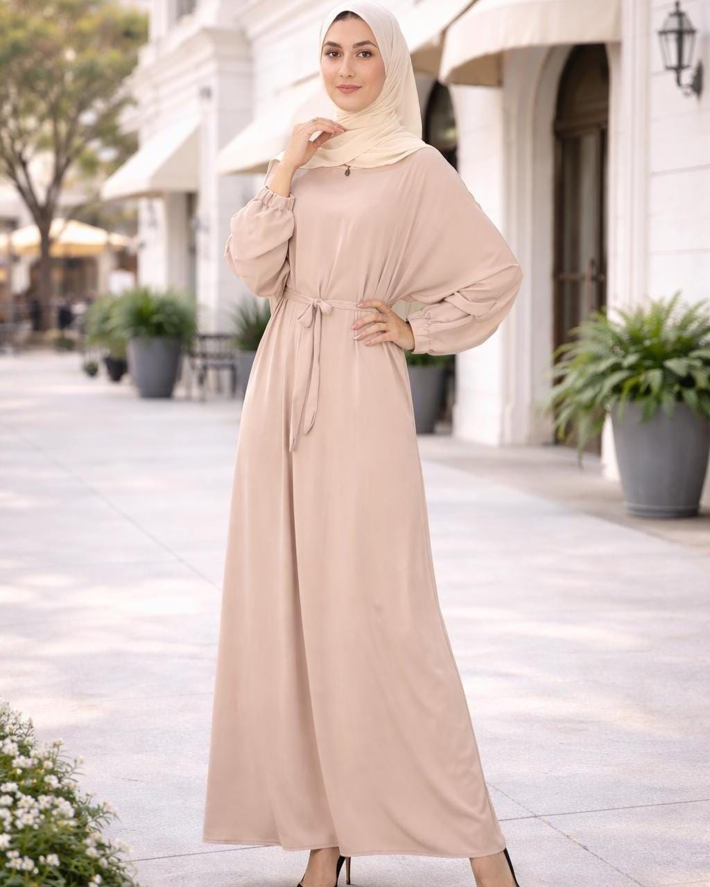 sachin and babi light blue dress Hijab Dress main image 1