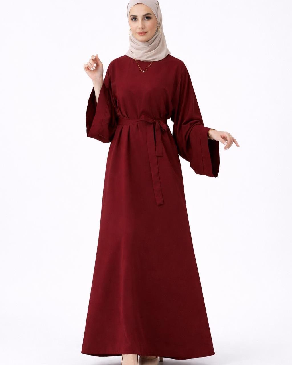 Burgundy Abaya - Etsy Burgundy Abaya - Etsy