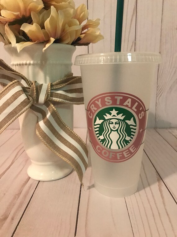 Personalized Starbucks Cup with straw