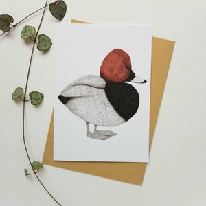 Cartão comemorativo Pochard, ilustrado à mão, A6