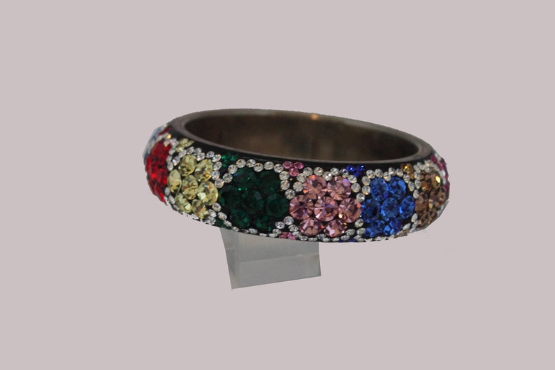 Gorgeous Large Bangle Rhinestone Bracelet with FREE Ring