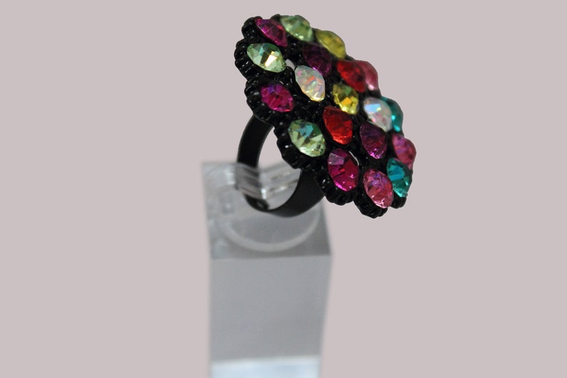 Gorgeous Large Bangle Rhinestone Bracelet with FREE Ring