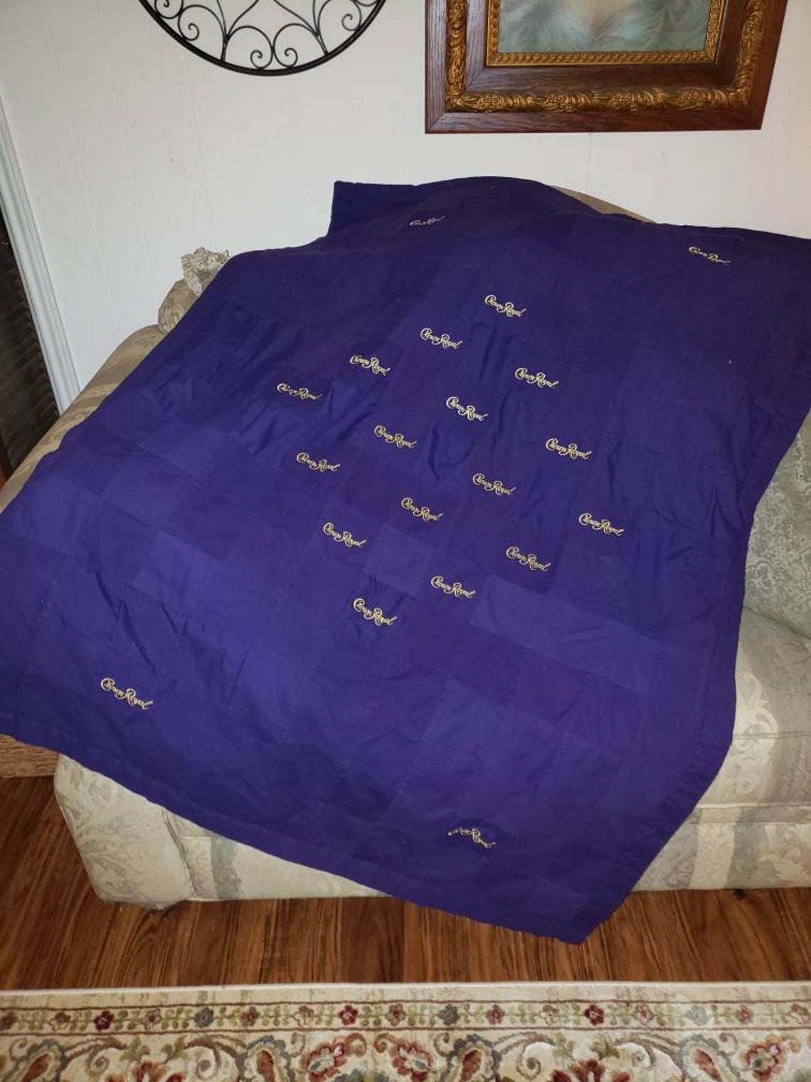 Crown Royal Made From Bags Purple With Signature CR Blanket Etsy