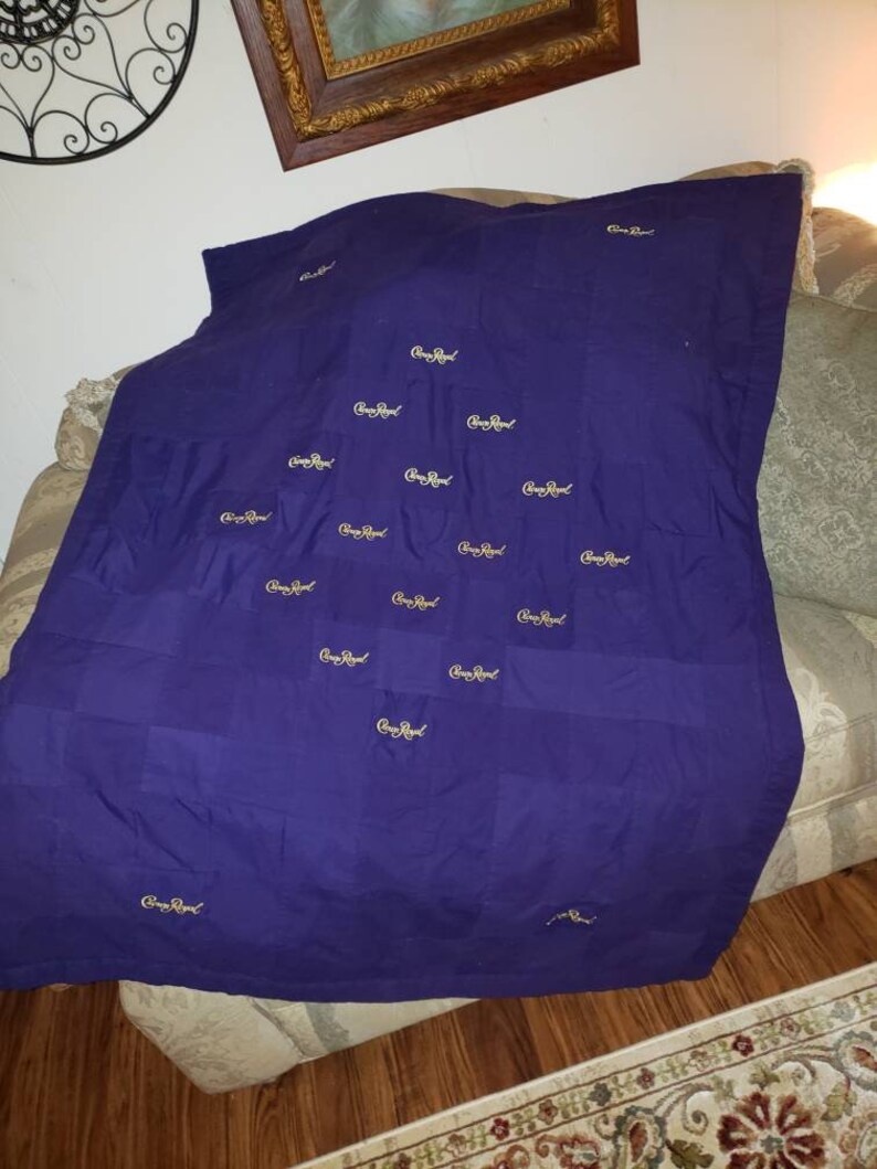 Crown Royal Made From Bags Purple With Signature CR Blanket Etsy