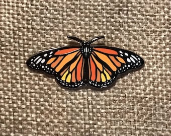 Monarch Sister Butterfly Hard Enamel Pin