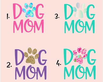 Dog Mom Decal, 3" Dog Decal, Pet Paw Decal, Dog Paw Window Sticker, Dog Mom Window Sticker, Yeti Decal, Paw Print Decal