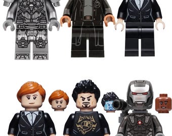 Collectible Comic Hero Minifigures - You Choose Style - Spy Director, Tech Genius, Armor Suit, Assistant - Diorama Craft Parts