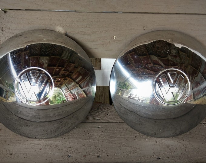 VW Beetle Hubcaps Two Only Etsy