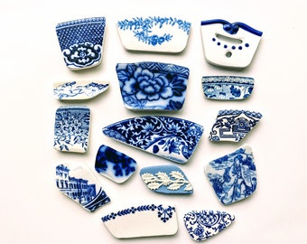 Pièces de porcelaine brisée vintage et antique pour mosaïques, bijoux et travaux manuels