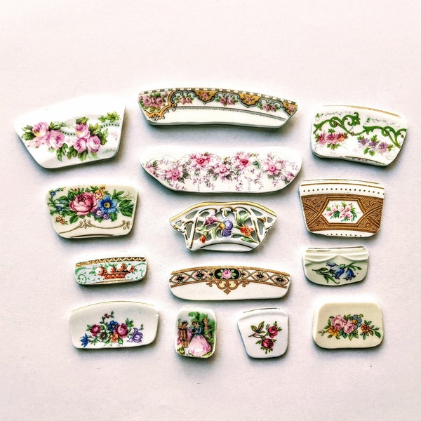 Vintage & Antique Broken China Pieces for Mosaics, Jewelry, Crafts