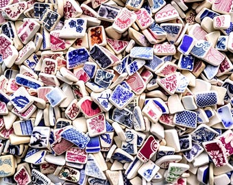 Vintage Sea Pottery pieces GROUND and TUMBLED Less than 1"