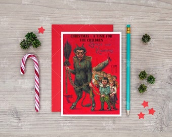 Krampus card, Gruss vom krampus, merry krampus, krampuskarten, krampus christmas, Christmas card, funny christmas, funny christmas cards